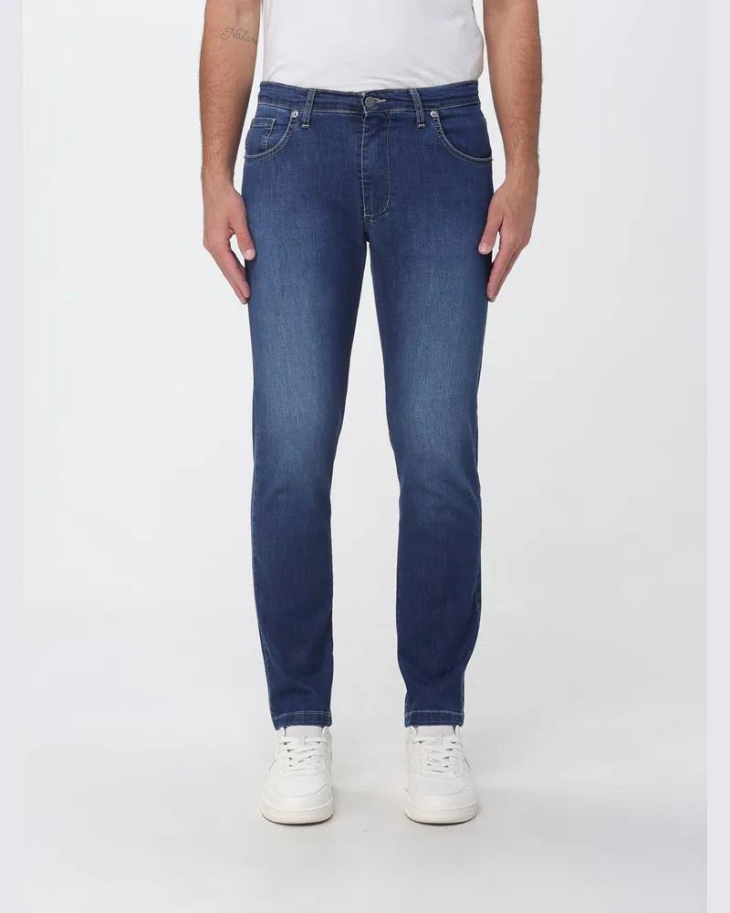 XC Klassische 5-Pocket Slim-Fit Jeans aus Denim mit mittlerer Leibhöhe Blau