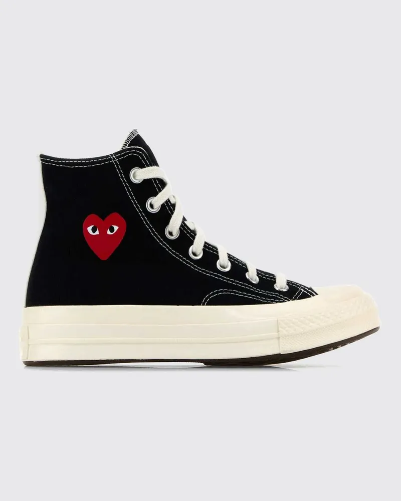 Comme des Garçons Hohe Chuck 70 Canvas-Sneakers mit Logo-Print Schwarz