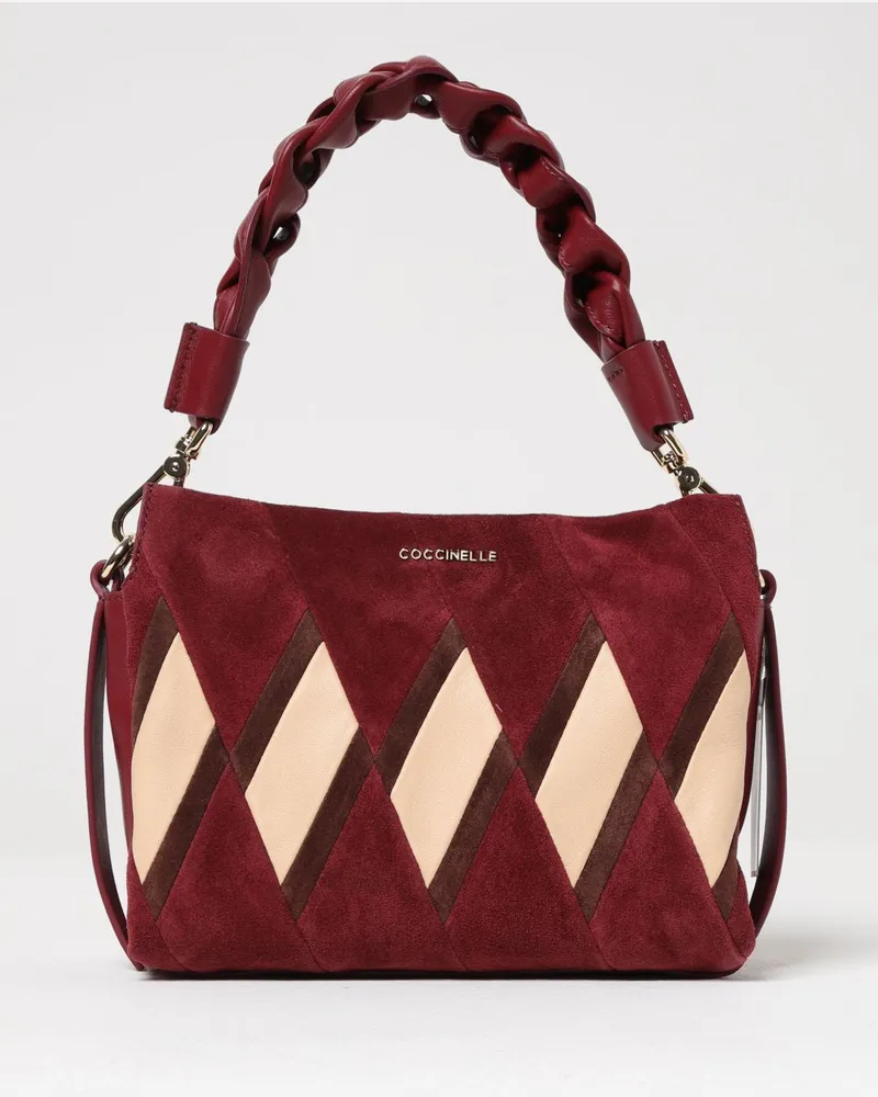 Coccinelle Schultertasche damen Burgunderrot