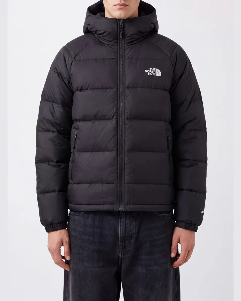 The North Face Kurze Daunenjacke mit Kapuze aus wasserabweisendem recyceltem Nylon Schwarz