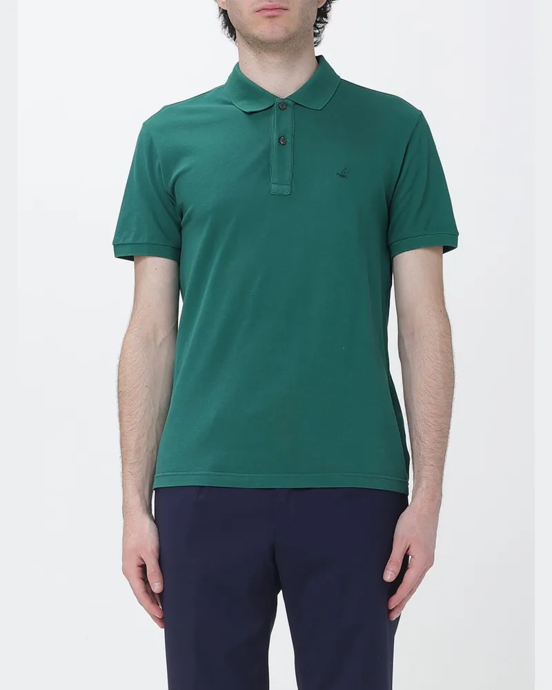 Brooksfield Basic Baumwoll-Polohemd mit Logo Grün