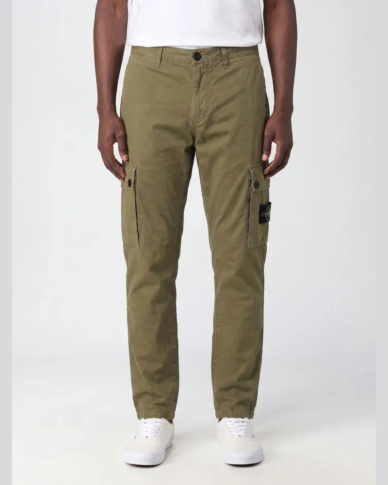 Stone Island Baumwoll-Cargohose Military
