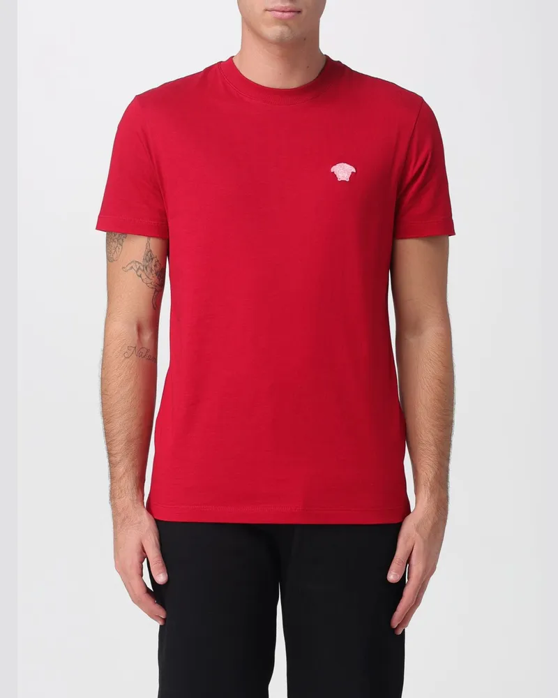 Versace T-shirt herren Burgunderrot