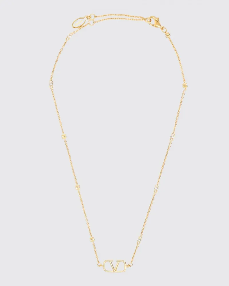 Valentino Garavani VLogo Signature Choker-Halskette aus Messing mit Strass Gold