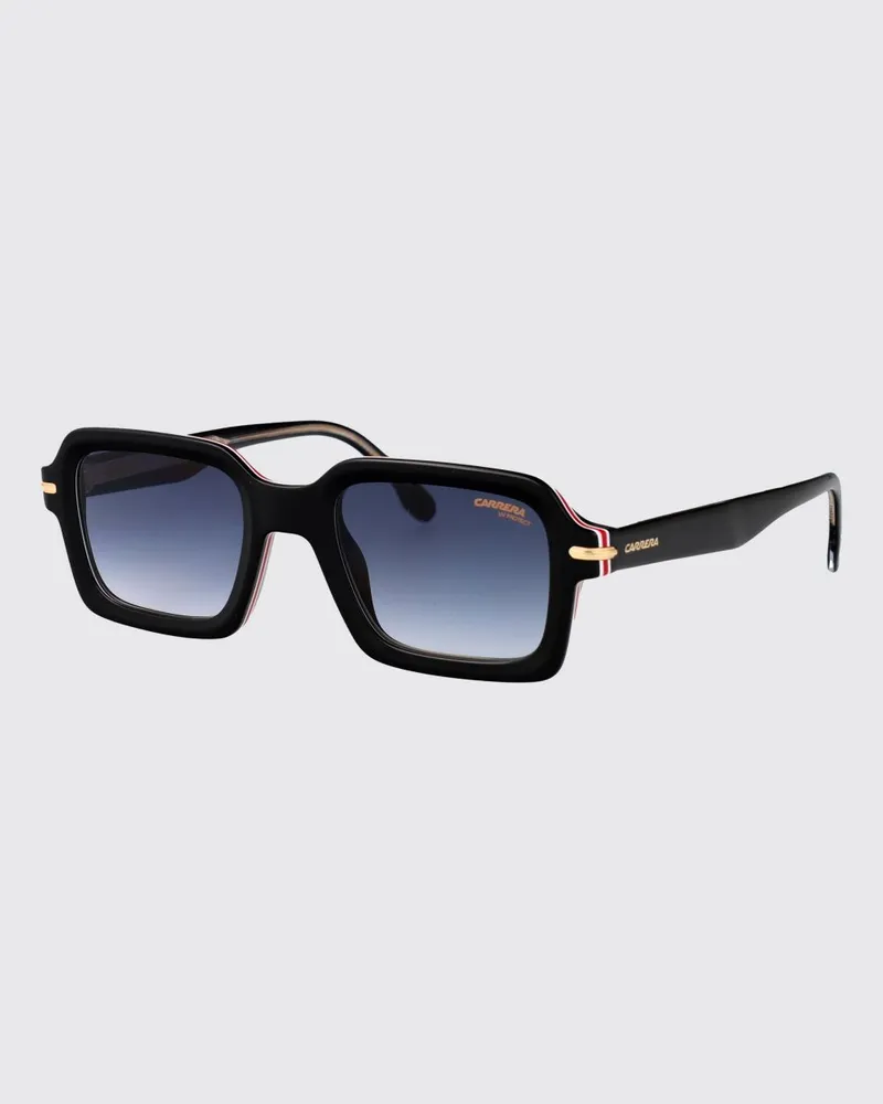 Carrera Rechteckige Sonnenbrille aus schwarzem Acetat mit Verlaufsgläsern Schwarz