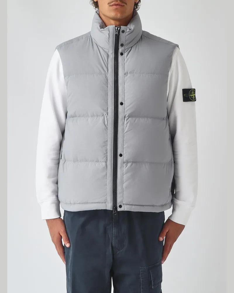 Stone Island Gepolsterte, wasserabweisende Weste von aus Cordura®-Nylon mit Trichterkragen Dust