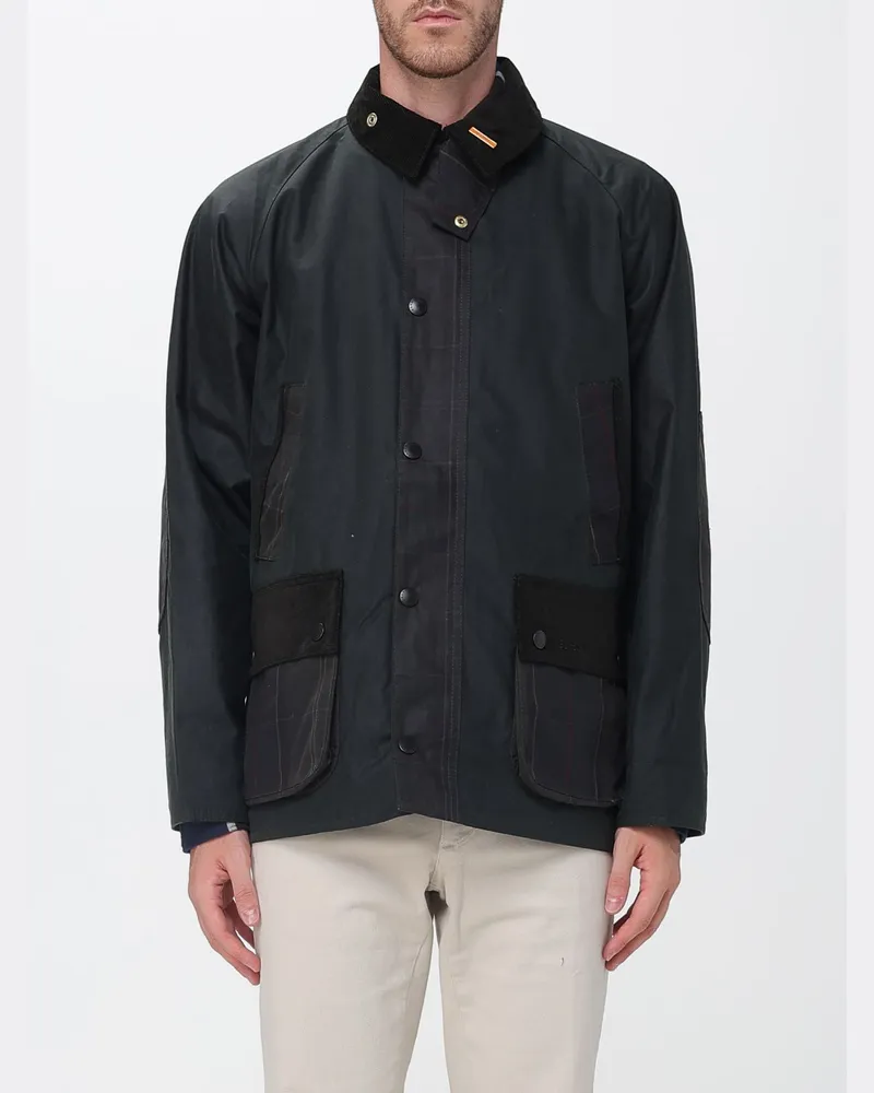 Barbour Bedale Wachsjacke aus Baumwolle mit Cordkragen und aufgesetzten Taschen Braun