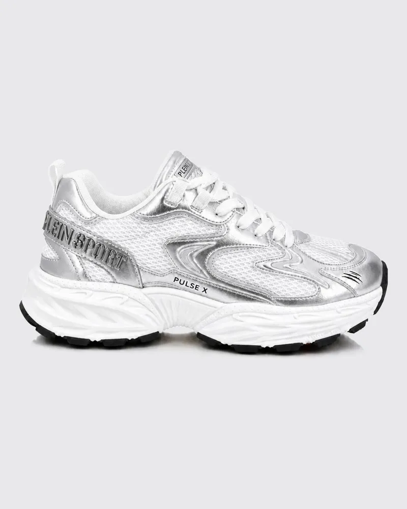 Philipp Plein Pulse X FAFS Multicolor Low-Top-Sneaker mit gekerbter Sohle Grau