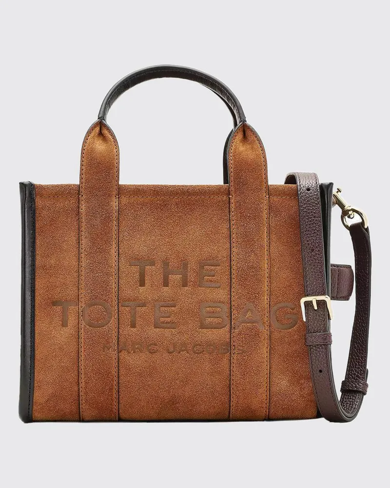 Marc Jacobs The Small Tote Bag von aus Veloursleder mit Logo Rot