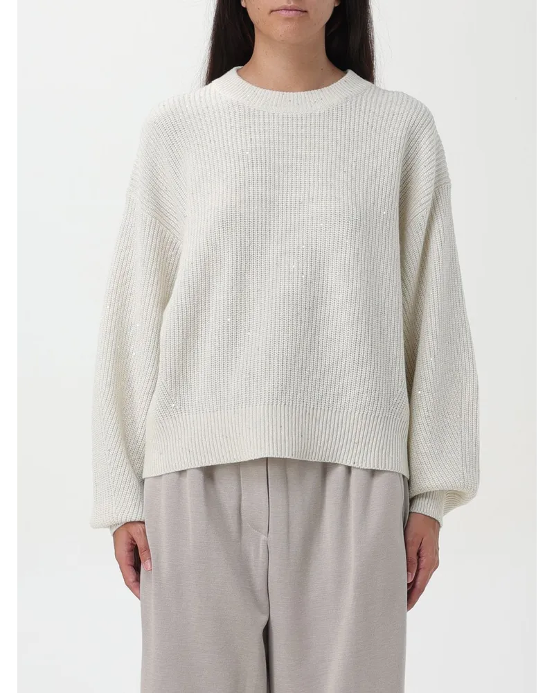 Brunello Cucinelli Strickjacke damen Weiß