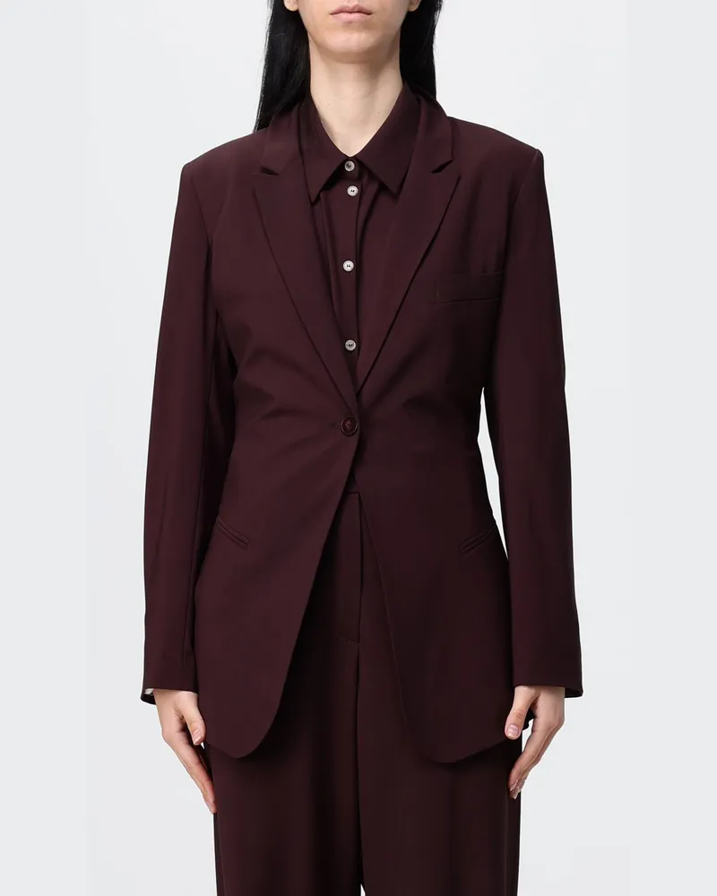 ALYSI Einreihiger Blazer aus Wolle-Canvas Violett