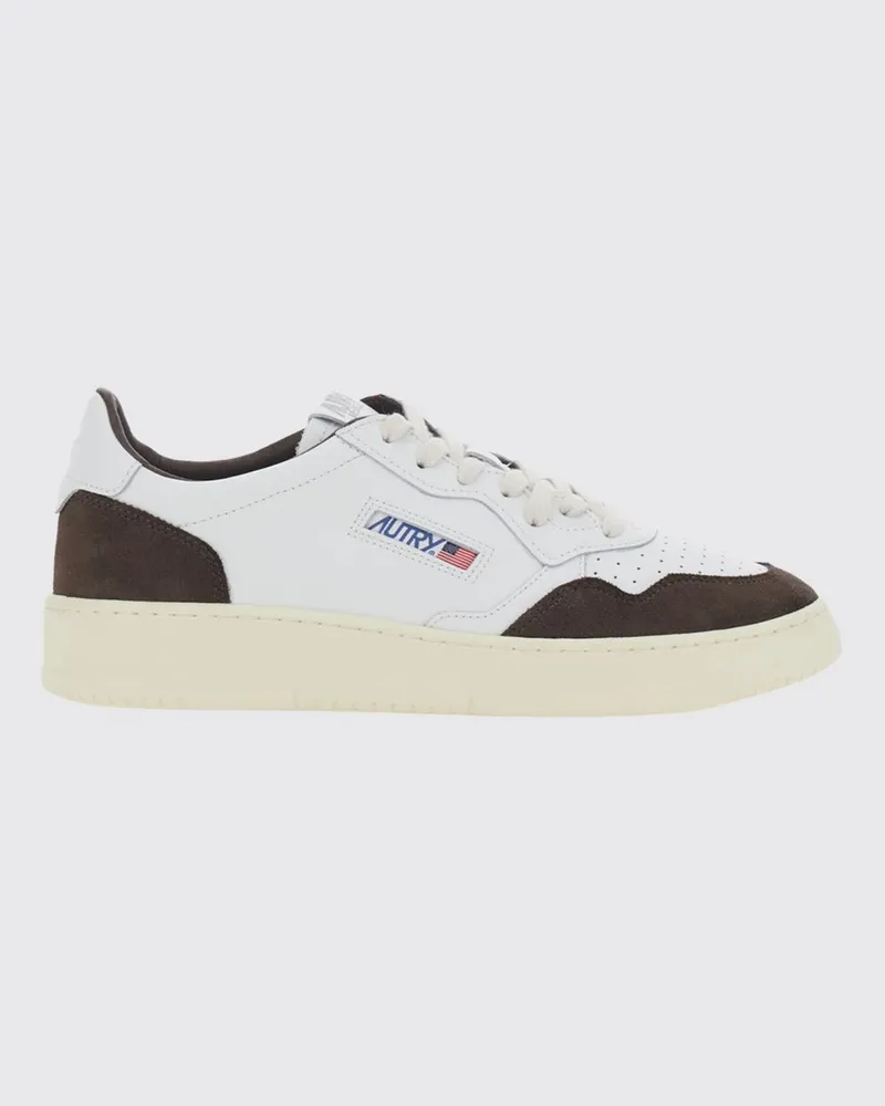 AUTRY Medalist Low zweifarbige Sneaker aus Kalbsleder und Wildleder Dark