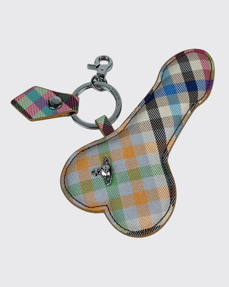 Vivienne Westwood Schlüsselanhänger aus Kunstleder mit Schottenmuster und Orb-Logo Bunt