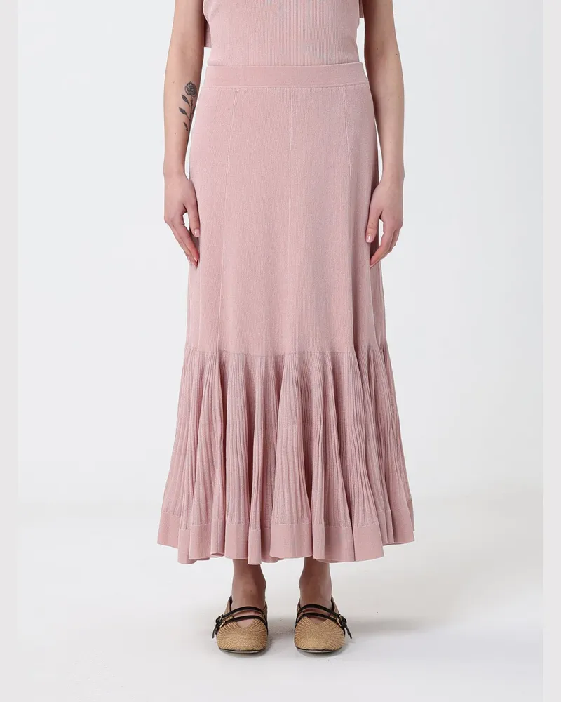 Zimmermann Rock aus Viskosestrick Pink