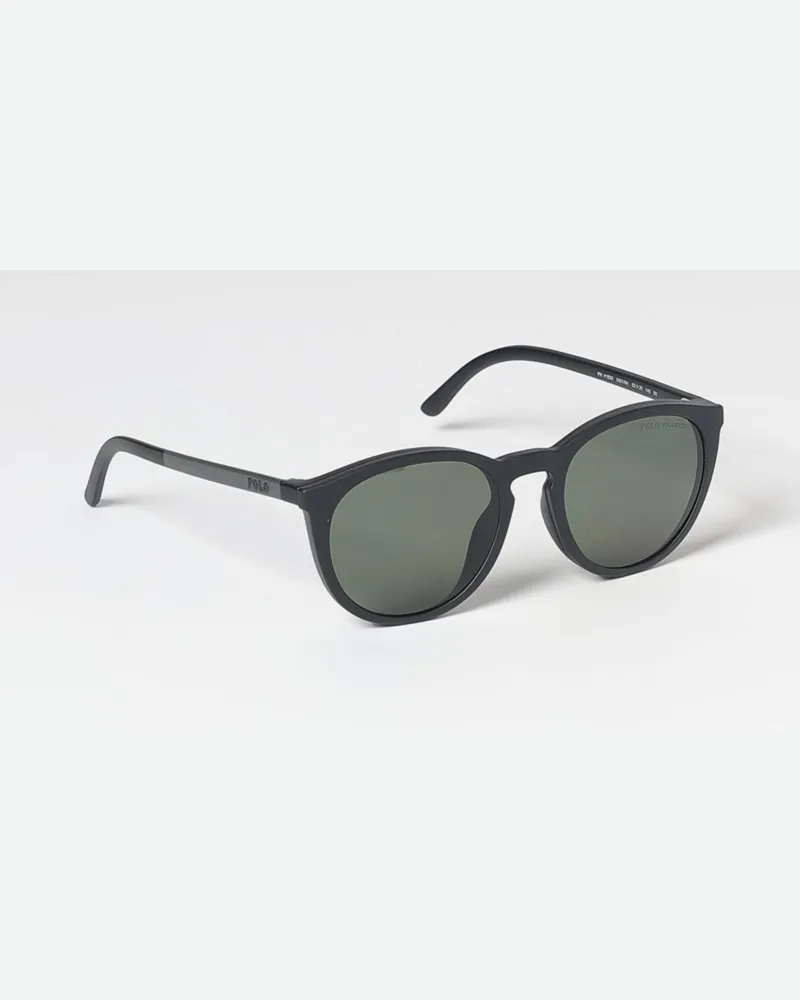 Ralph Lauren Abgerundete Sonnenbrille aus Propionat mit Logo-Schriftzug Schwarz