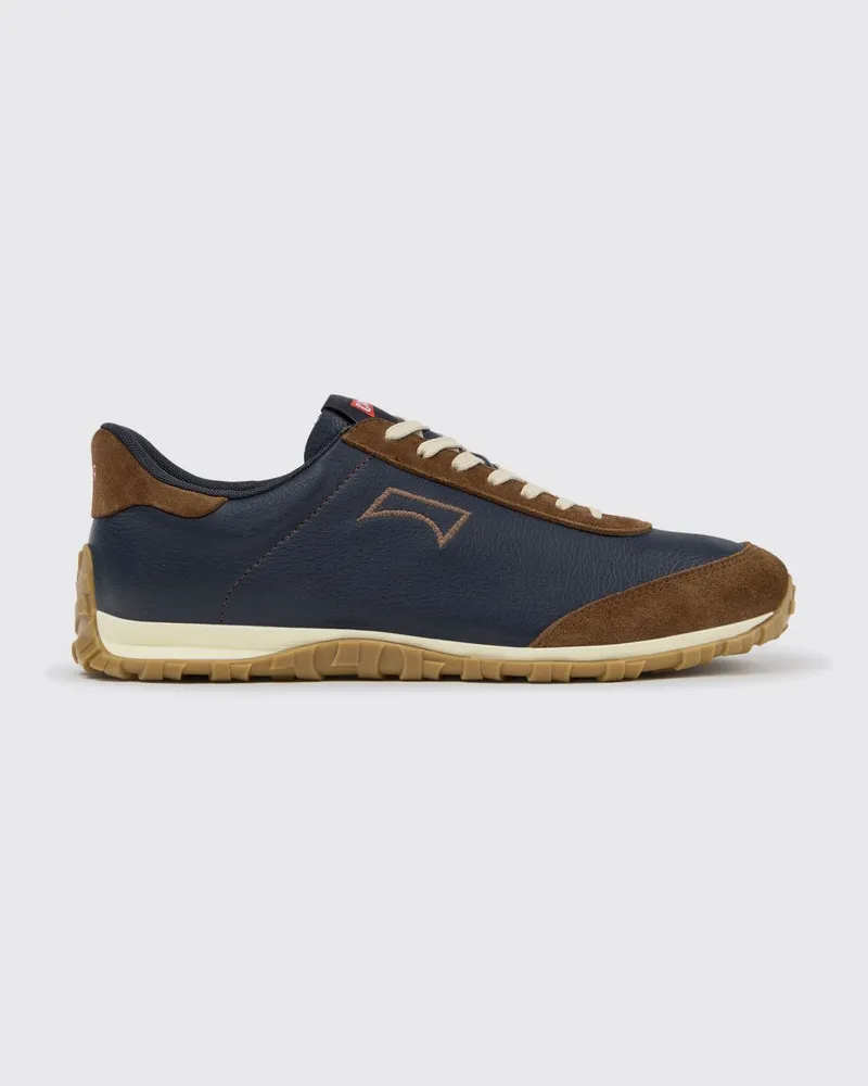 Camper Zweifarbige Drift Walk Sneaker aus Leder und Wildleder mit Vibram-Sohle Blau
