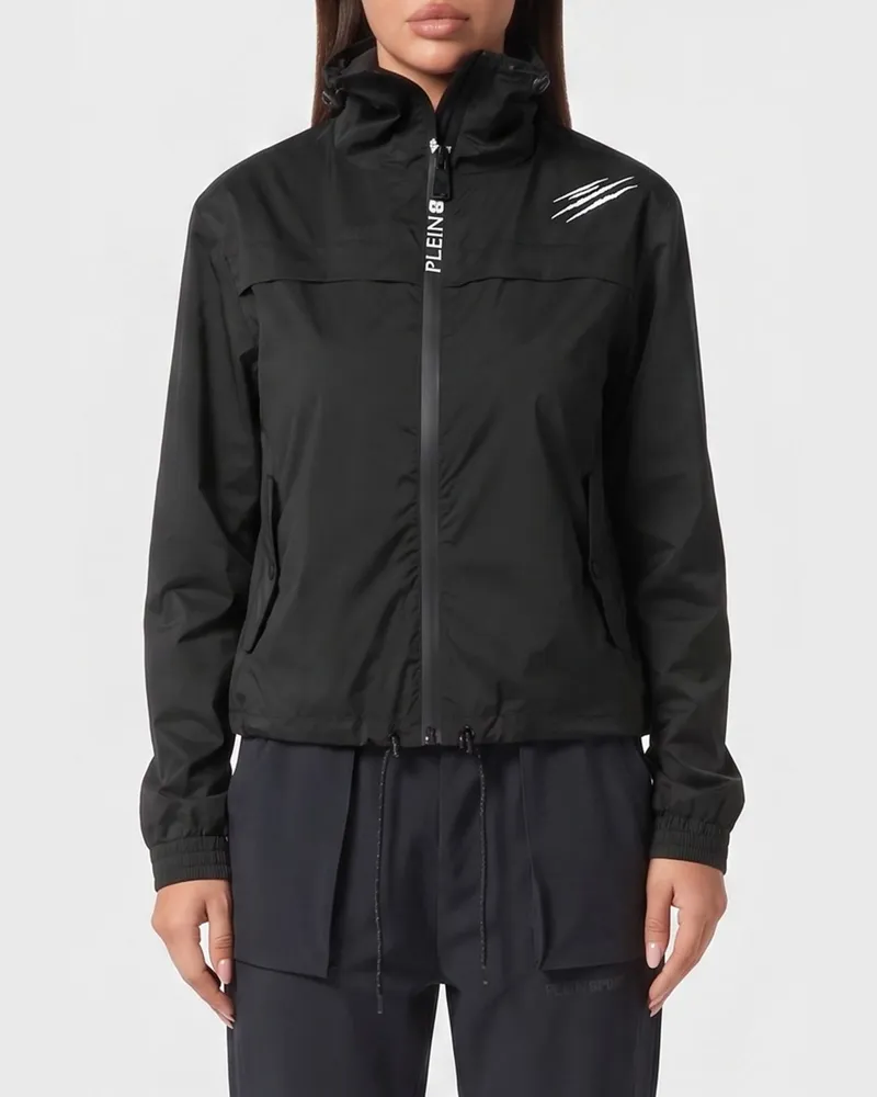 Philipp Plein Nylon-Windbreaker Schwarz