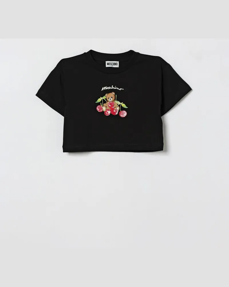 Moschino Teddy-Baumwoll-T-Shirt Schwarz
