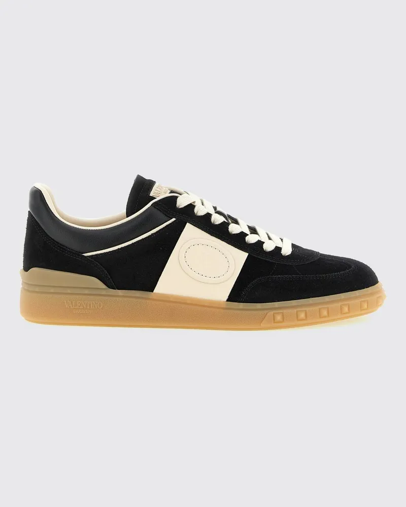 Valentino Garavani Upvillage Low-Top-Sneaker aus Wildleder und Kalbsleder mit VLogo Amber