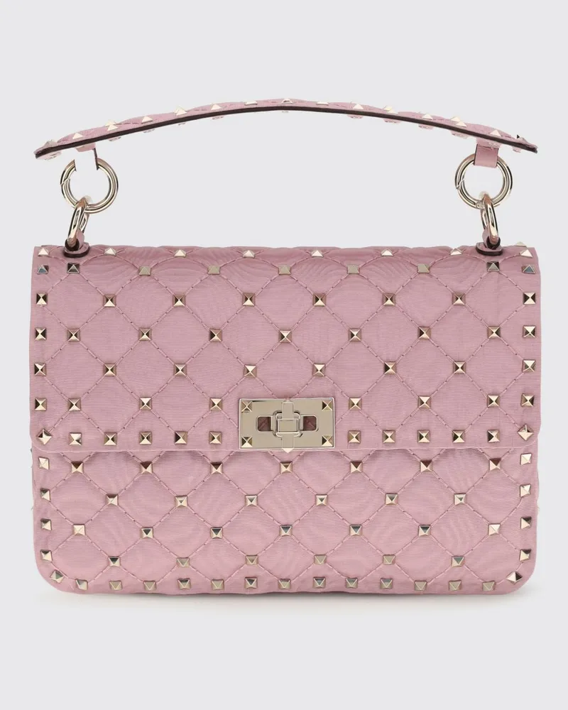 Valentino Garavani Rockstud Tasche aus gestepptem Nappaleder Pink