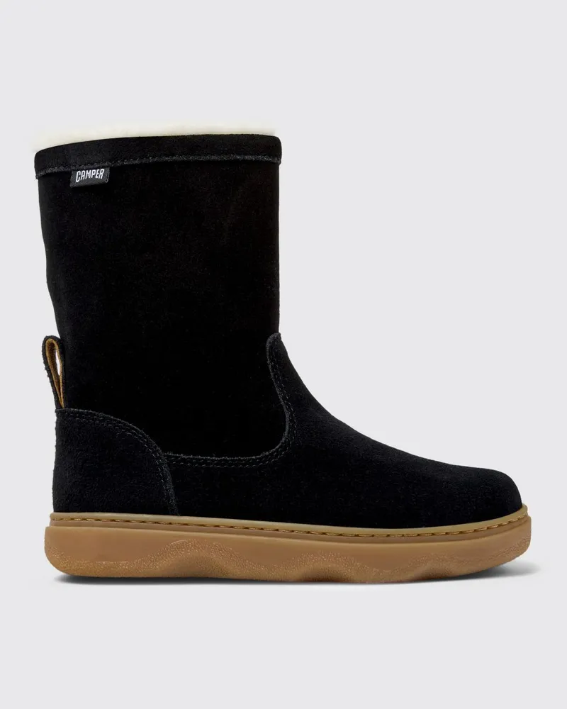 Camper Kiddo Nubuk-Stiefel Schwarz