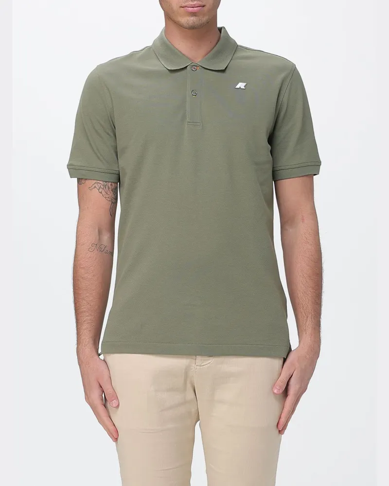 K-Way Baumwoll-Poloshirt mit Logo Grün