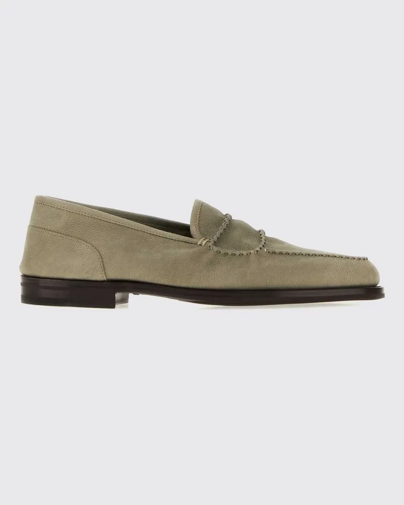 John Lobb Nubuk-Penny-Loafer von mit Ledersohle Sage