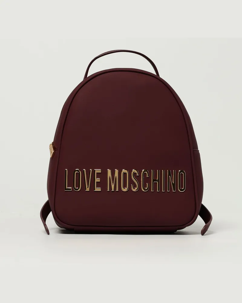 Moschino Rucksack damen Weinrot