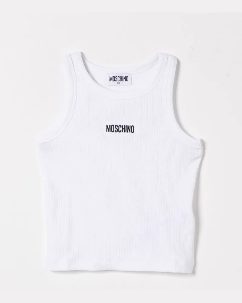 Moschino Baumwoll-Tanktop mit Logo Weiß