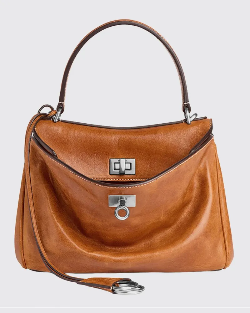 Balenciaga Rodeo Ledertasche Braun