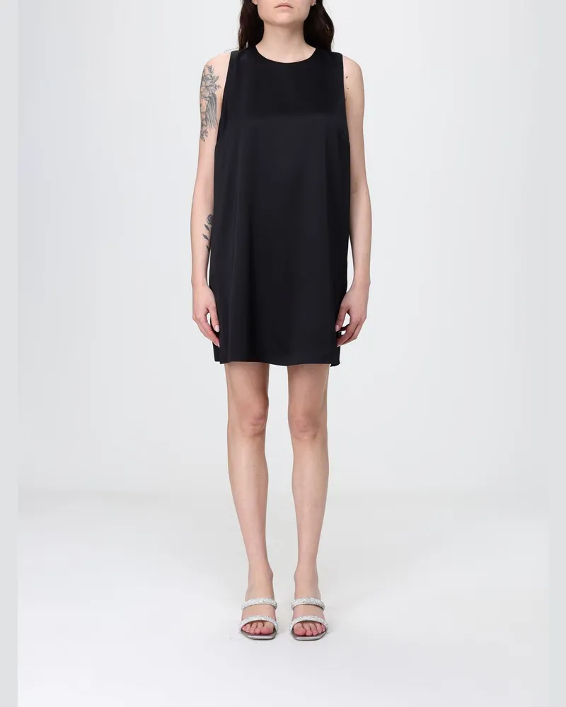 Twin-Set Satin-Tunika Schwarz