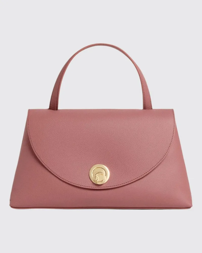 Coccinelle Mittelgroße Nikla-Handtasche von aus genarbtem Leder mit abnehmbarem Riemen Pink