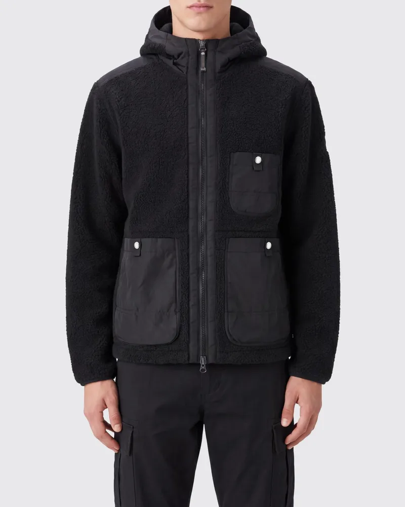 Parajumpers Kapuzenjacke aus Fleece und Polyester mit gesticktem Logo Schwarz