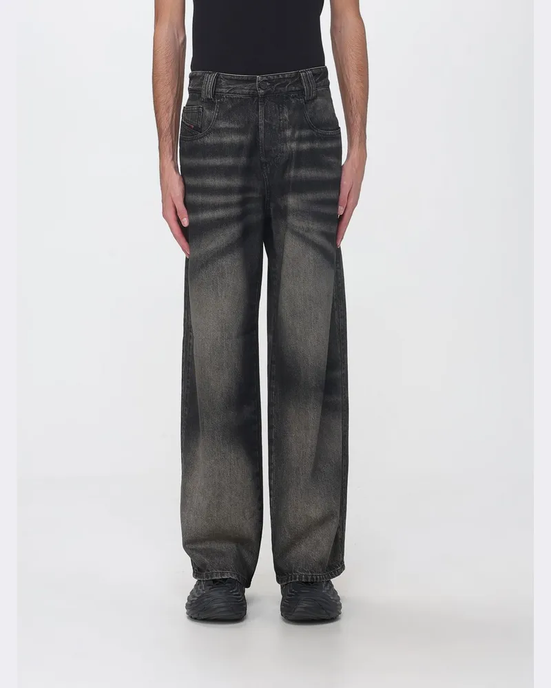 Diesel 1982 D-Hakou High-Waist Wide-Leg-Jeans aus Baumwolldenim Schwarz