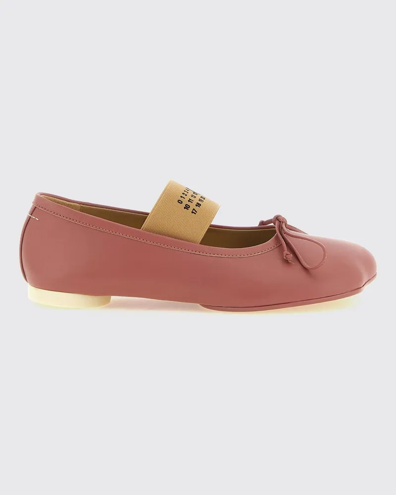 Maison Margiela Anatomic Tabi Mary Jane Ballerinas aus Leder mit asymmetrischer Kappe Pink