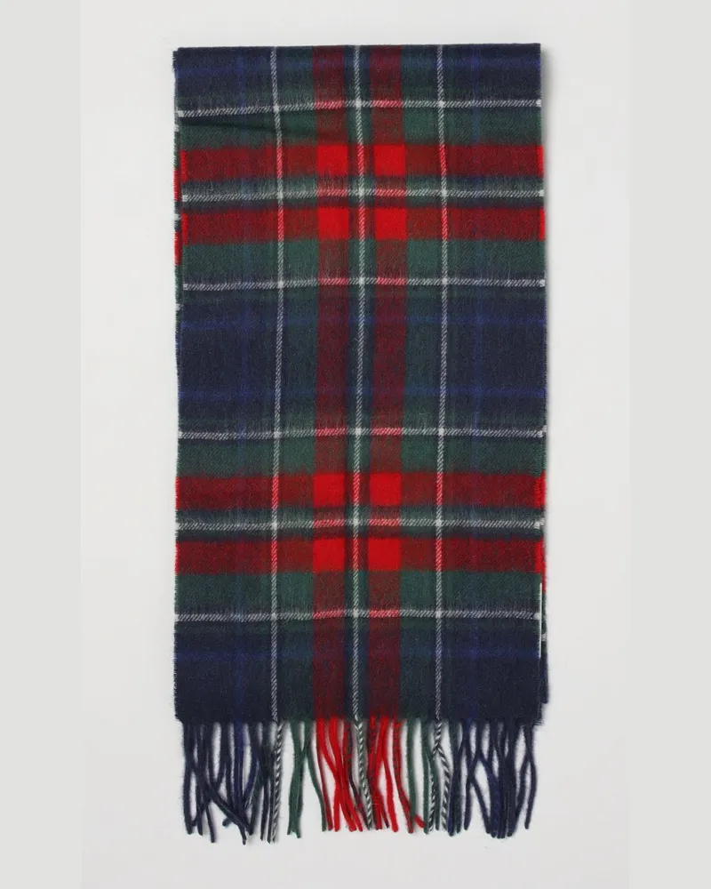 Barbour Schal mit Tartanmuster aus Woll-Kaschmir-Mischung mit Fransen Grün