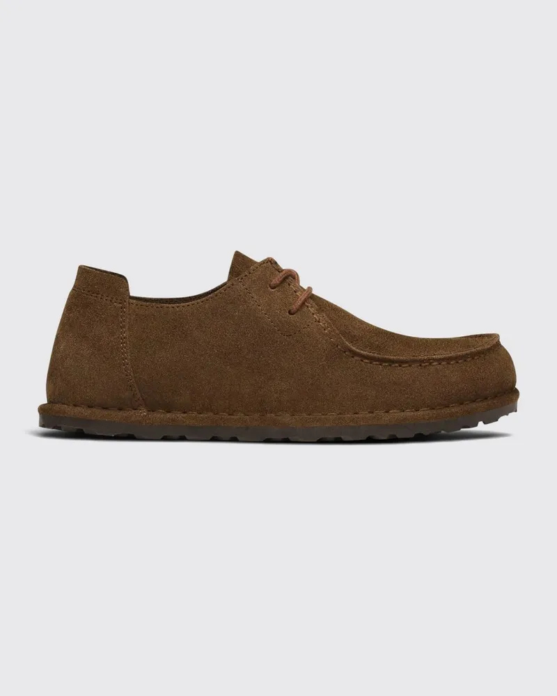 Birkenstock Utti Derby-Schuhe aus Veloursleder mit runder Kappe von Braun