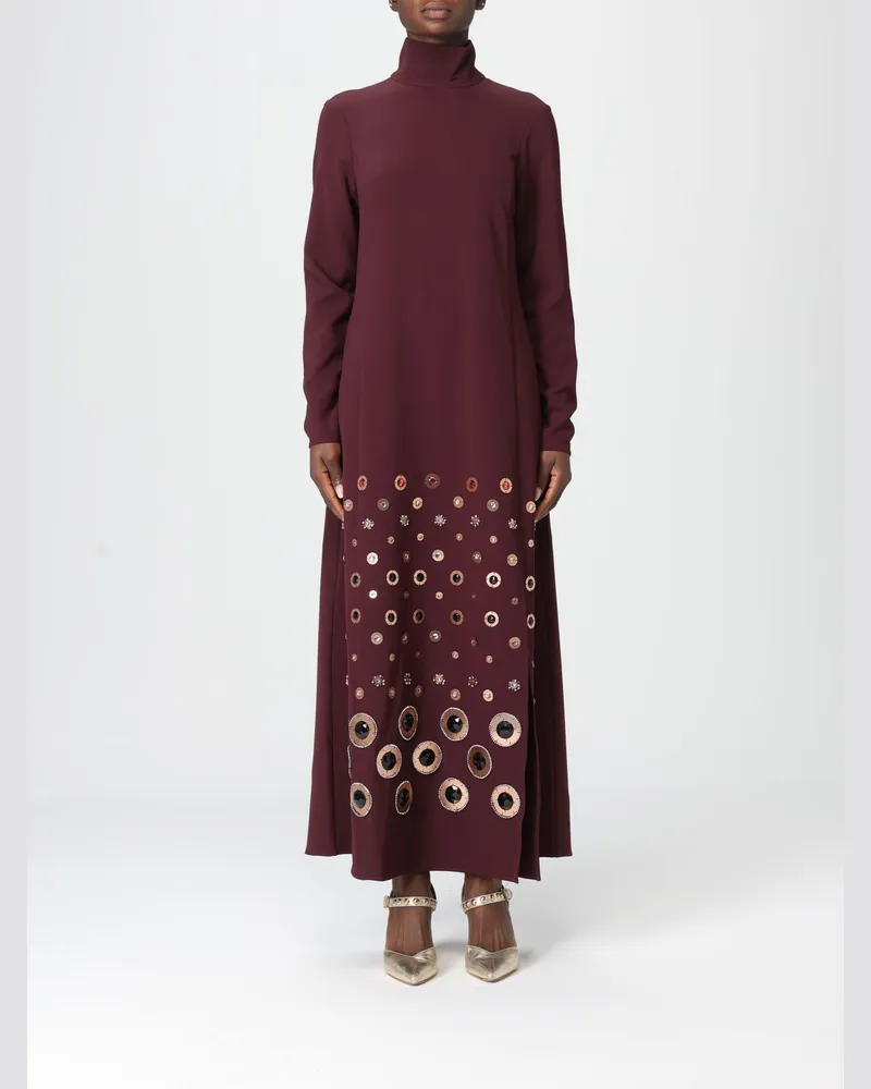 Maliparmi Kleid damen Burgunderrot