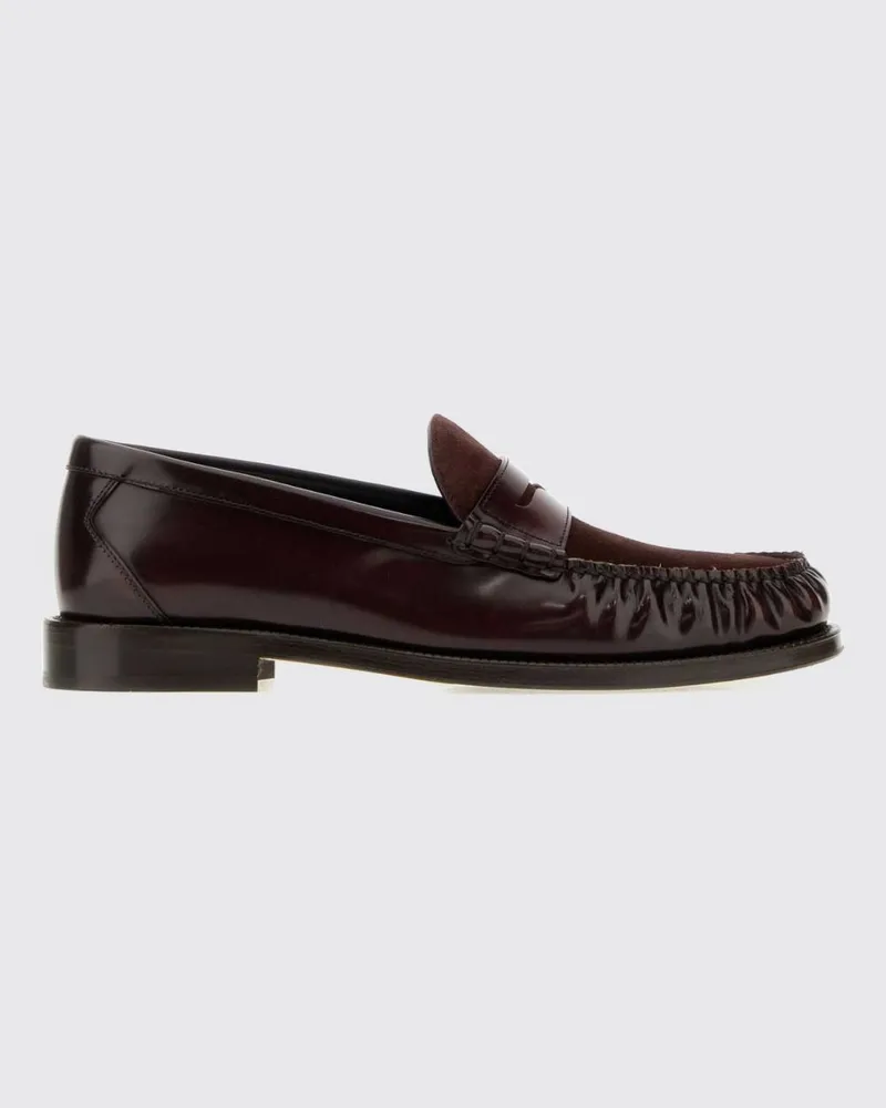 Brunello Cucinelli Wildleder-Penny-Loafer mit Penny-Riegel Braun