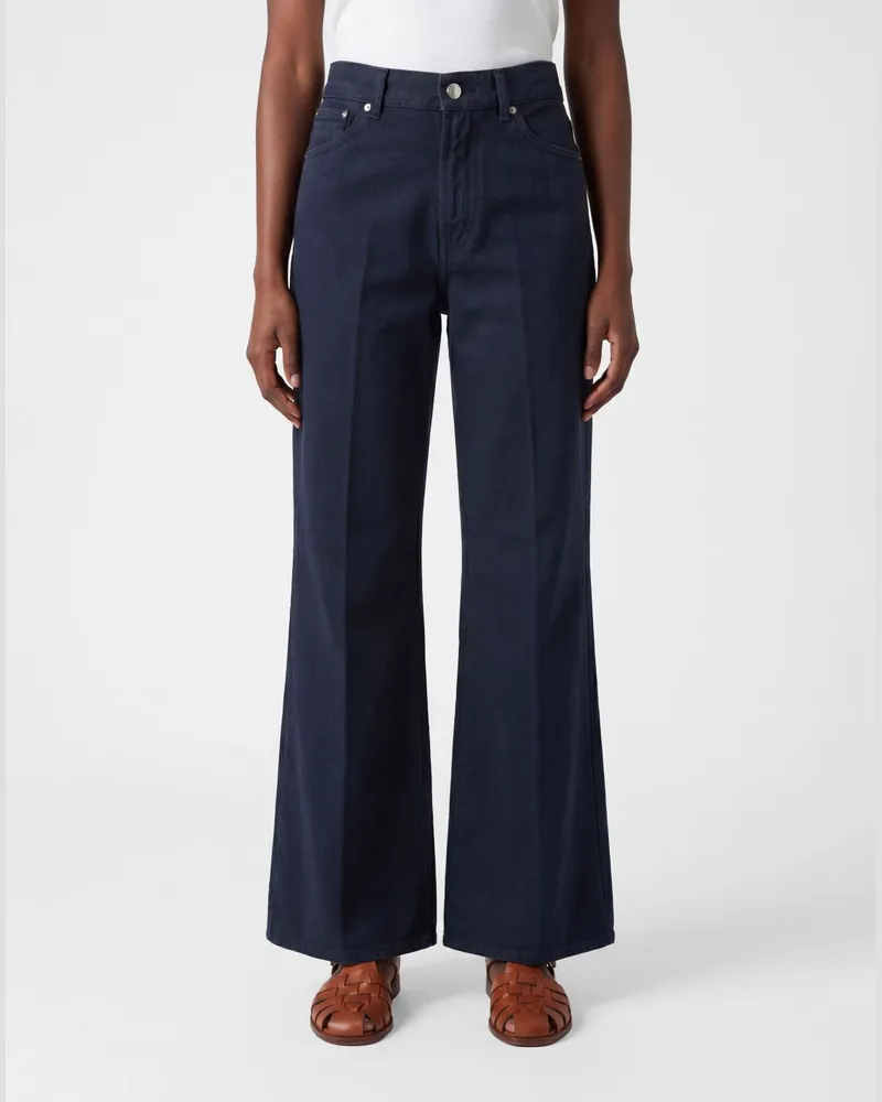 Dondup Wide Leg Stretch-Denim-Jeans Blau