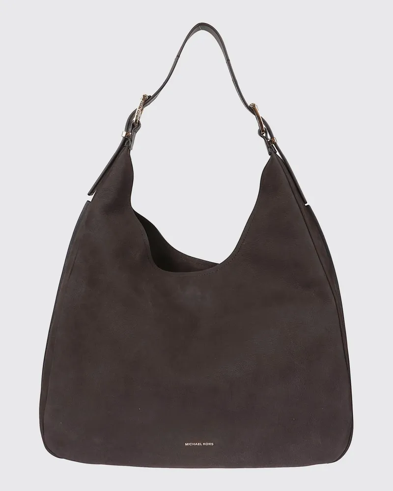 Michael Kors Nolita Große Hobo-Tasche aus Nubukleder Braun