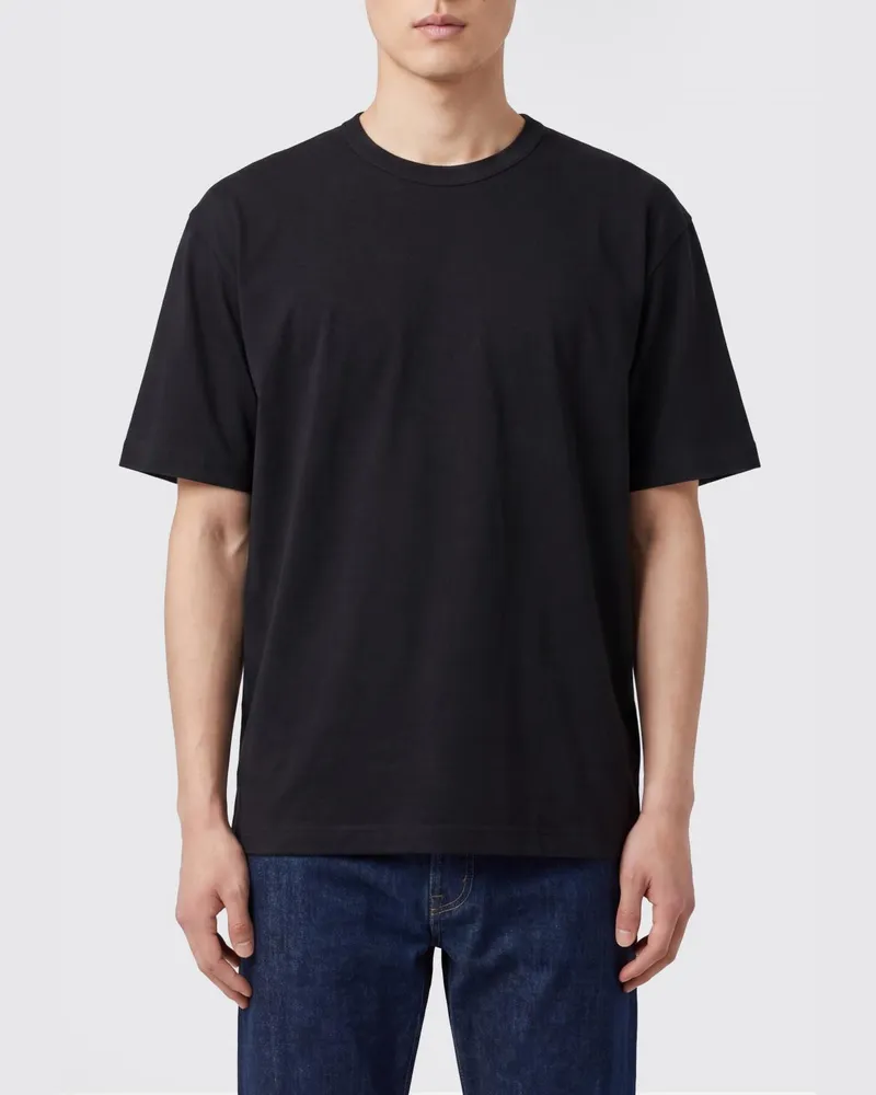 Comme des Garçons Baumwoll-T-Shirt mit Logo Schwarz