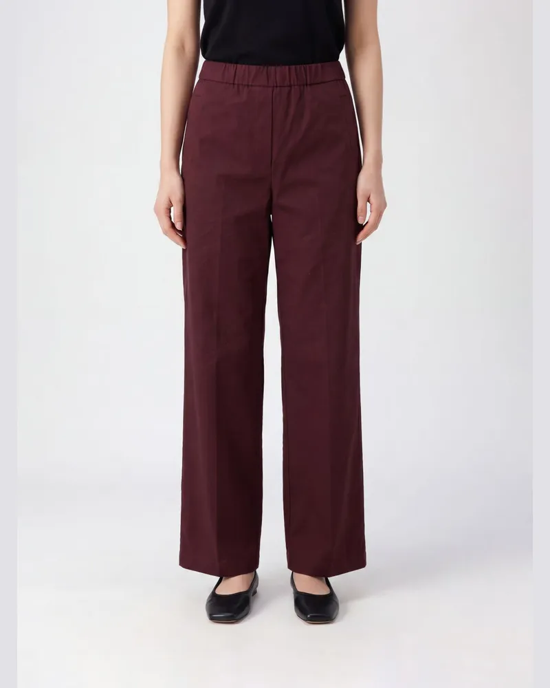 Patrizia Pepe Straight Hose aus Stretch-Baumwolle Braun