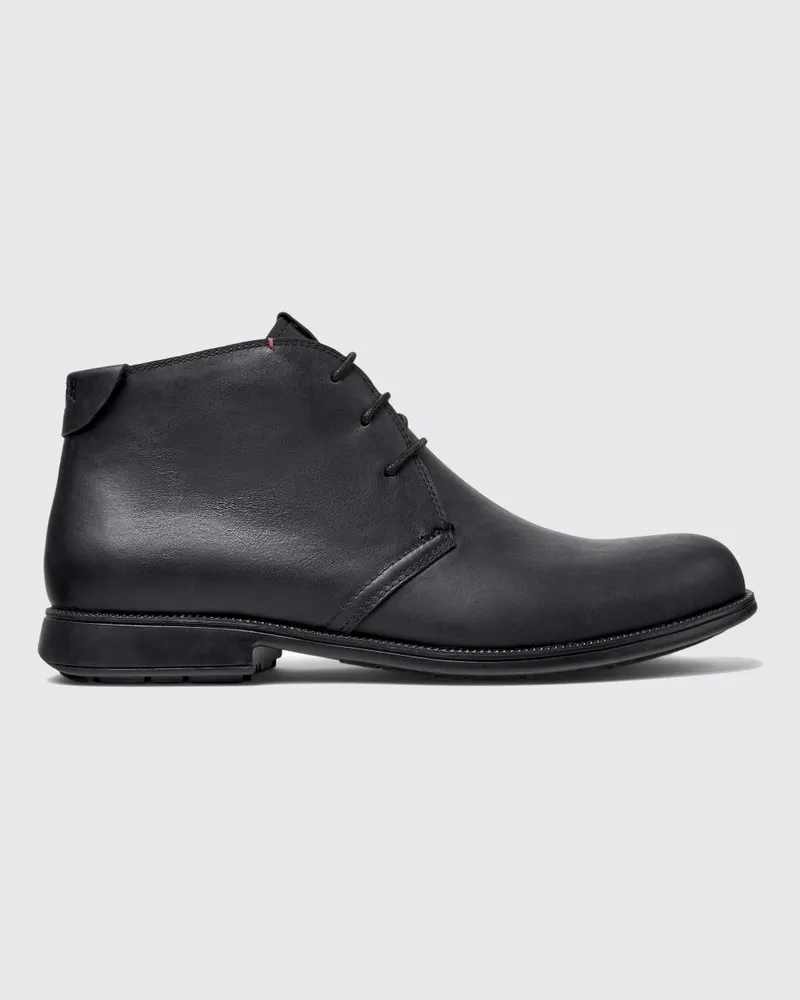 Camper Mil 1913 Chukka-Boots von aus Glattleder mit Logoprägung Schwarz