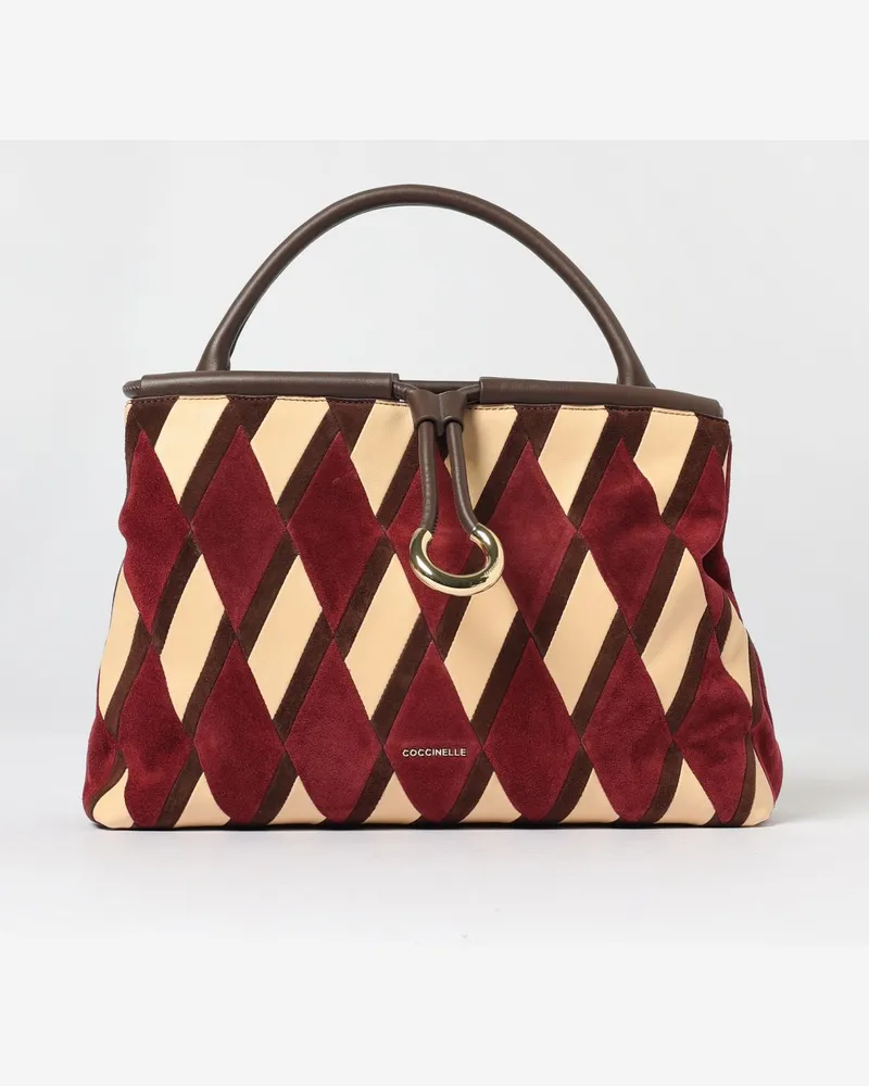 Coccinelle Schultertasche damen Burgunderrot