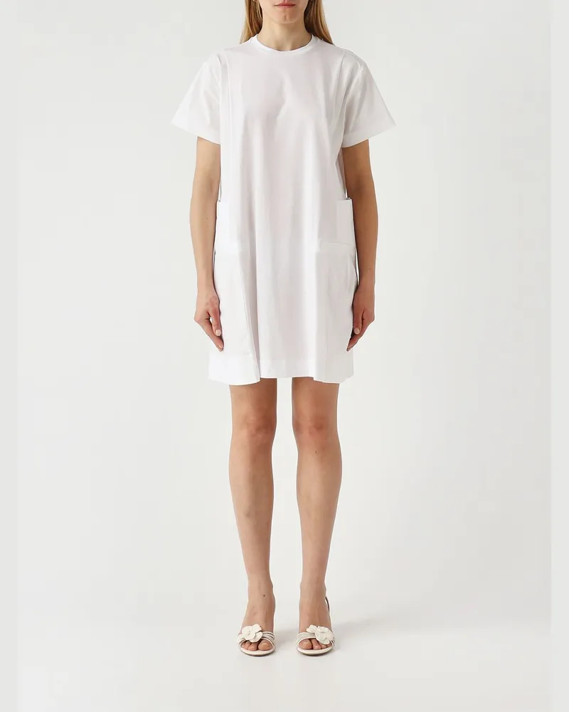 MEIMEIJ T-Shirt-Kleid aus Baumwolle Weiß