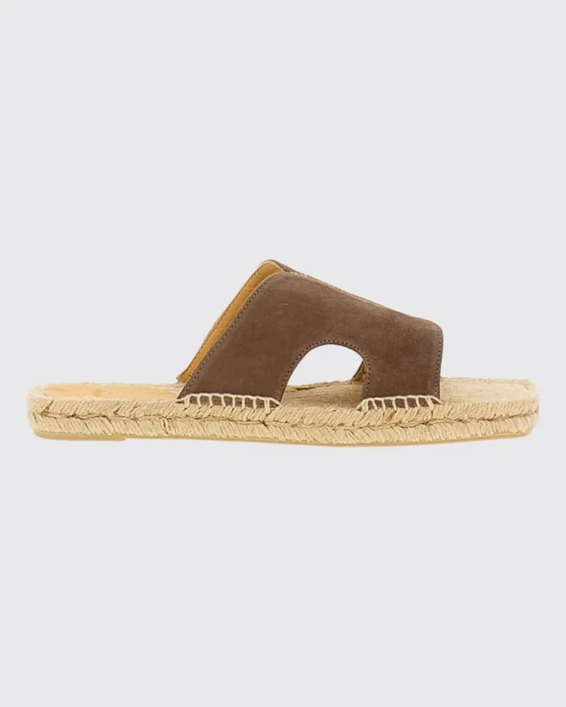 Castañer Wildleder-Mules mit Jute-Zwischensohle Braun