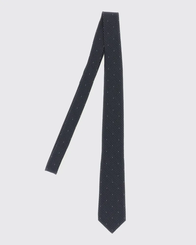 Saint Laurent Krawatte aus bedruckter Seide Navy
