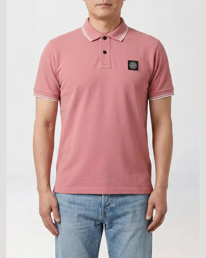 Stone Island Polo herren Pink