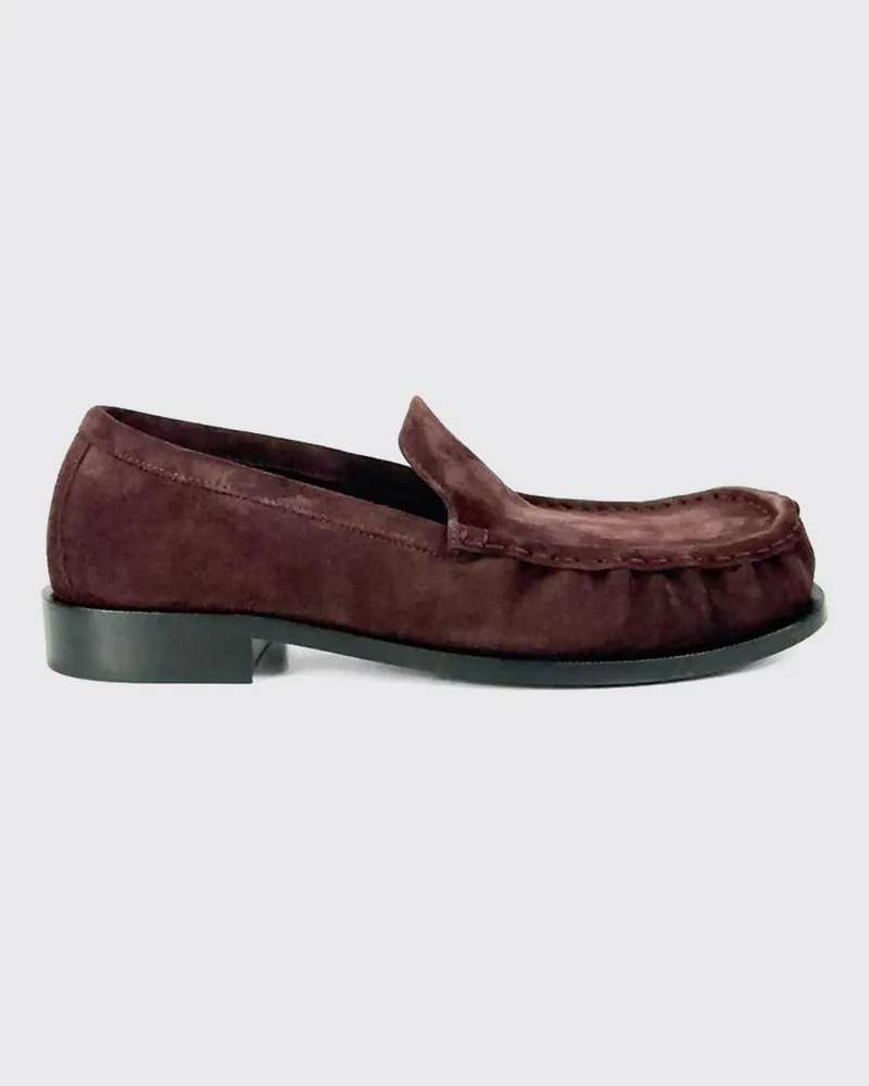 Dries van Noten Wildleder-Loafer mit runder Zehenkappe und Ledersohle Violett